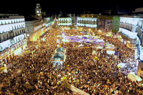 Puerta del Sol, Madrid, during the Indignados protests